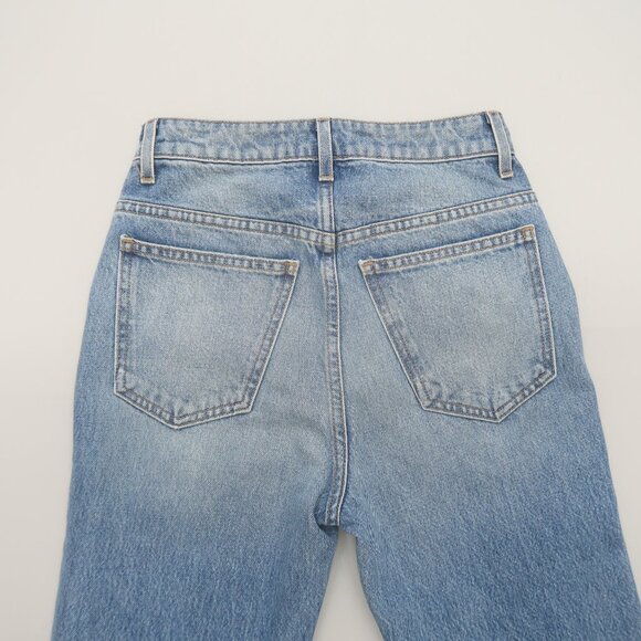KHAITE Light Blue Distressed High Rise Jeans - Picture 9 of 13